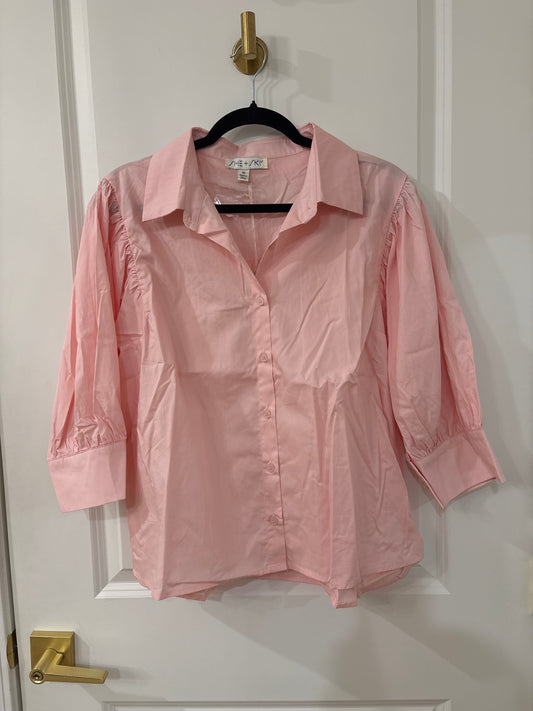 half cuff button down shirt (2 colors)