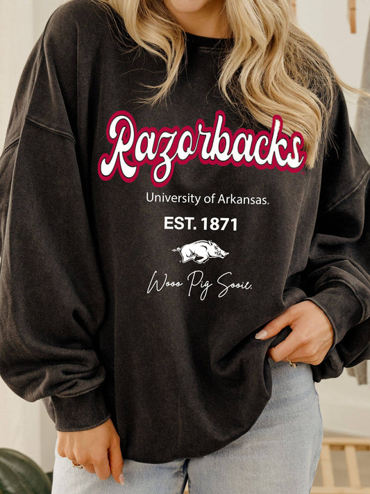 Arkansas Razorbacks Charcoal Chrome Sweatshirt