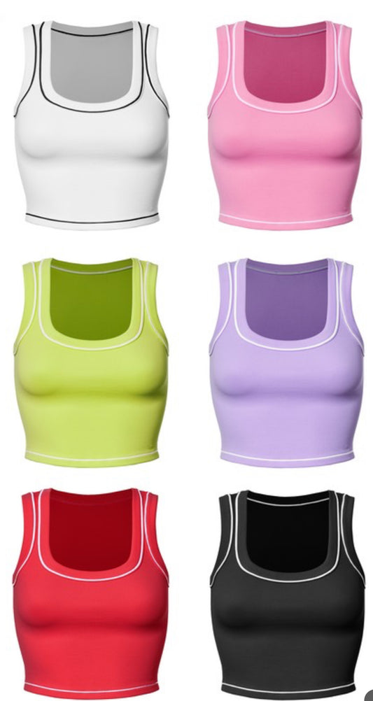 Dynamic Crop Tank (multiple colors)