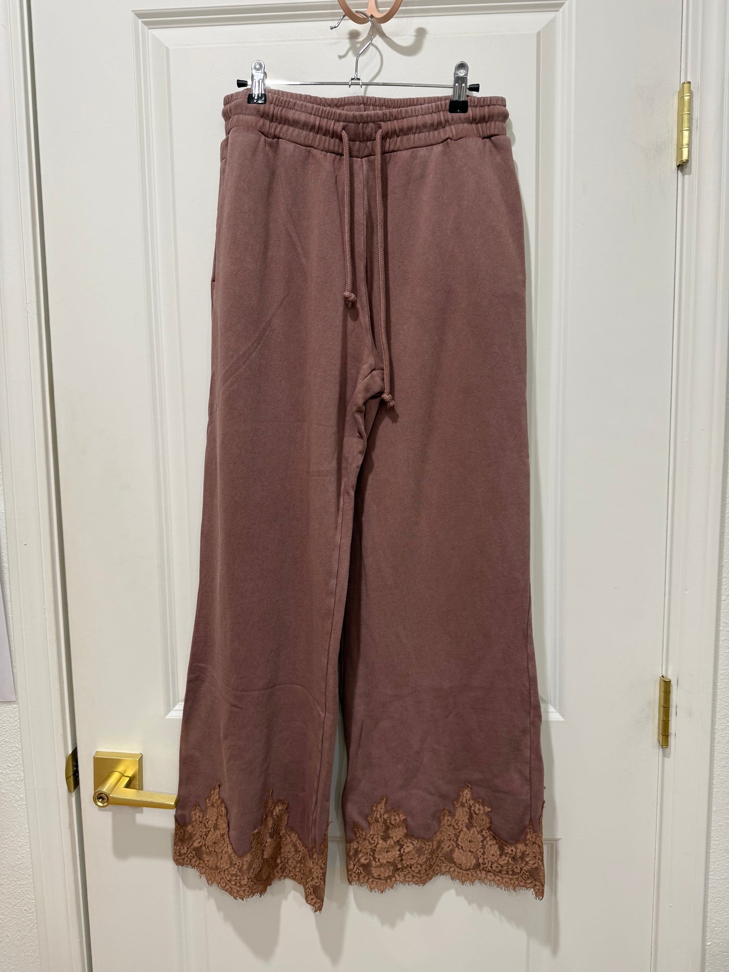 LACE HEM WASHED FRENCH Terry Set