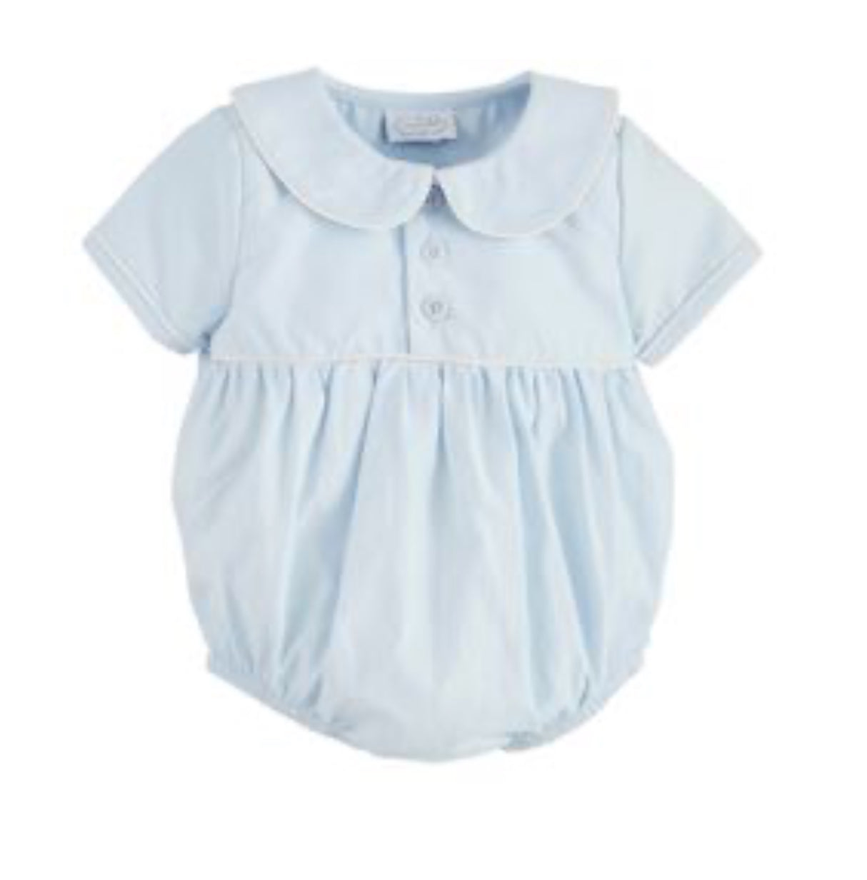 Blue Poplin Bubble 3-6 mo