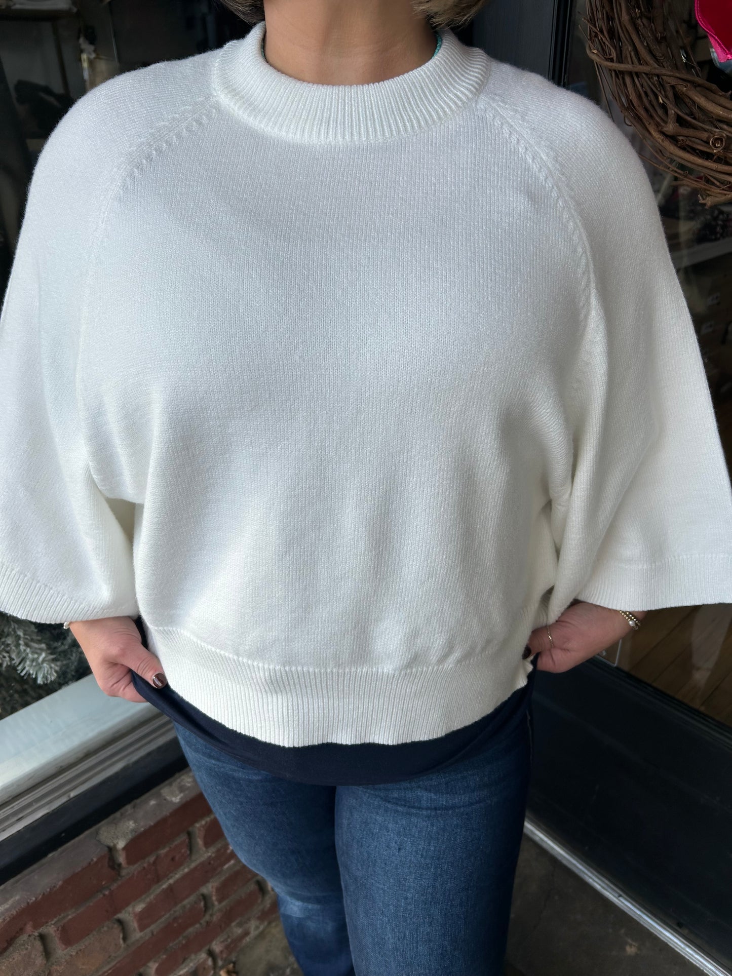 Cozy Cream Sweater Top