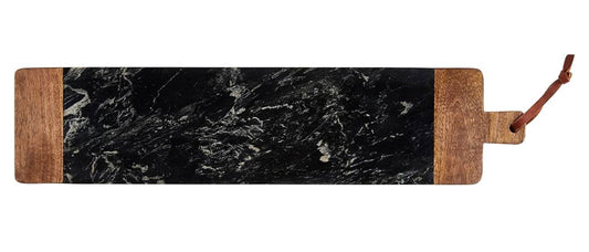 Long Black Wood & Marble Board