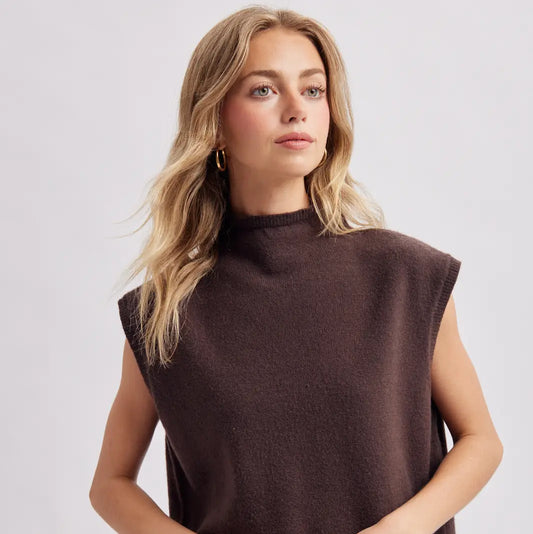 Espresso Sleeveless Sweater