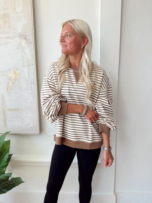 Stripe It Moment Sweatshirt (2 colors)