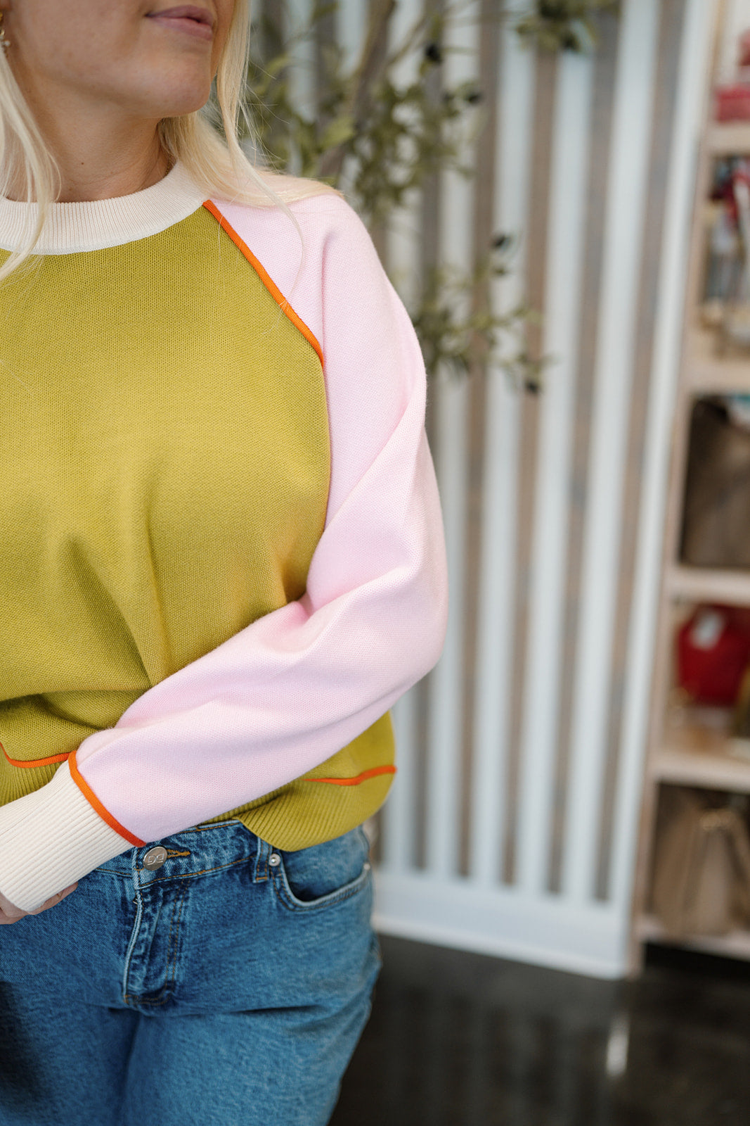 Colorblocked sweater  top