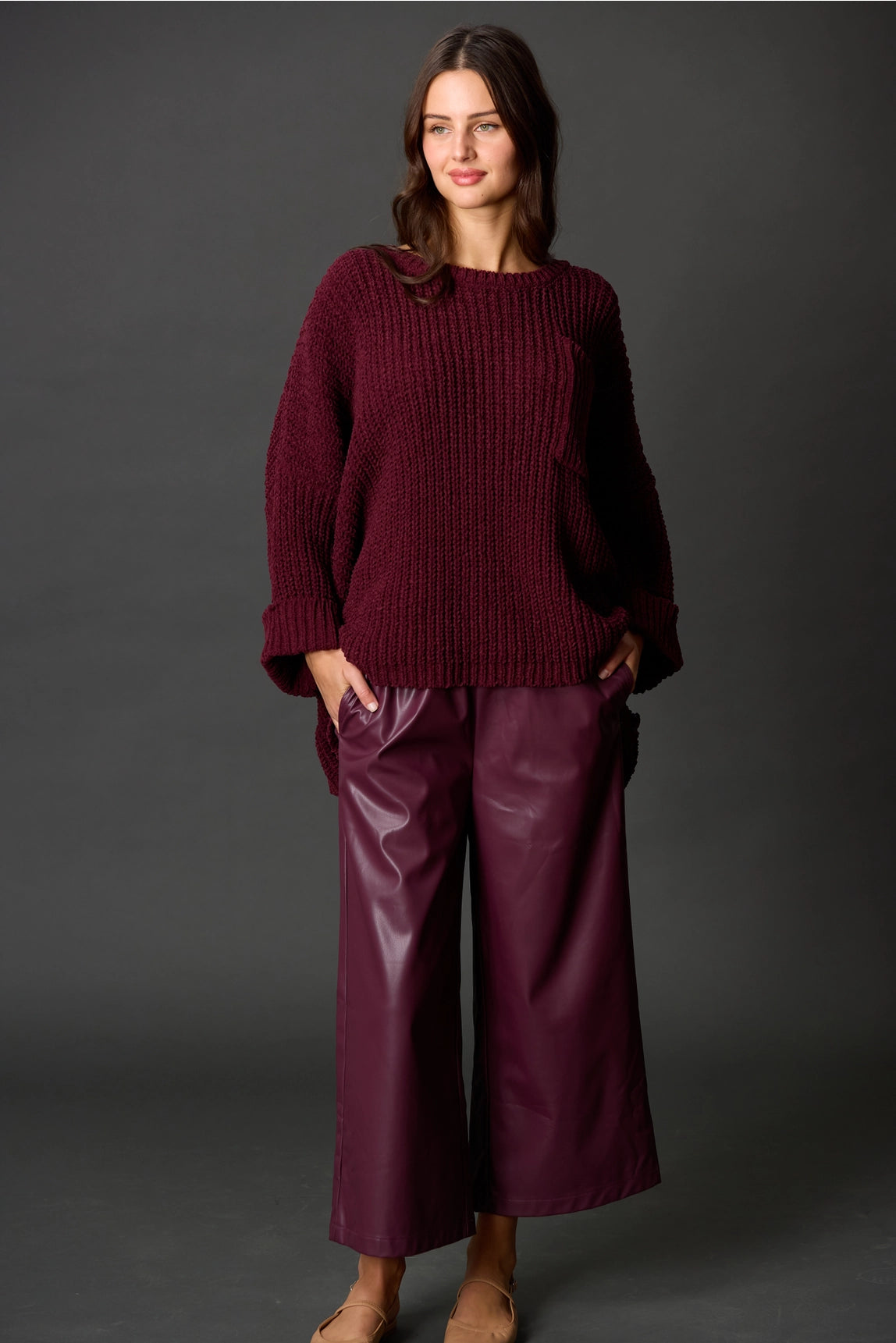 Faux Leather Culotte Pants (multiple colors)