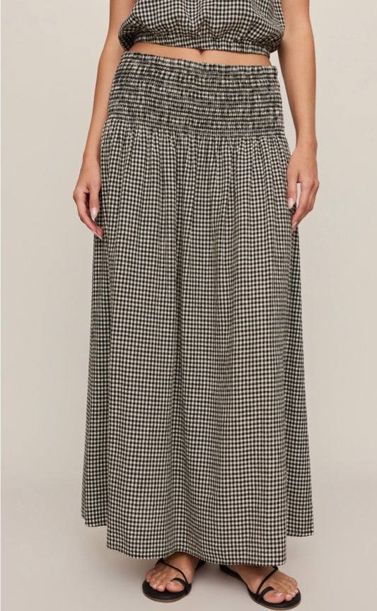 Brooke Gingham Skirt - black Z Supply