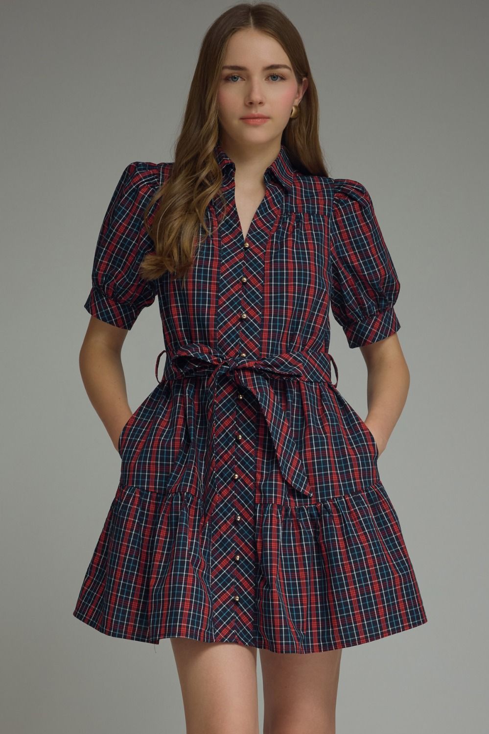 Blue tartan mini