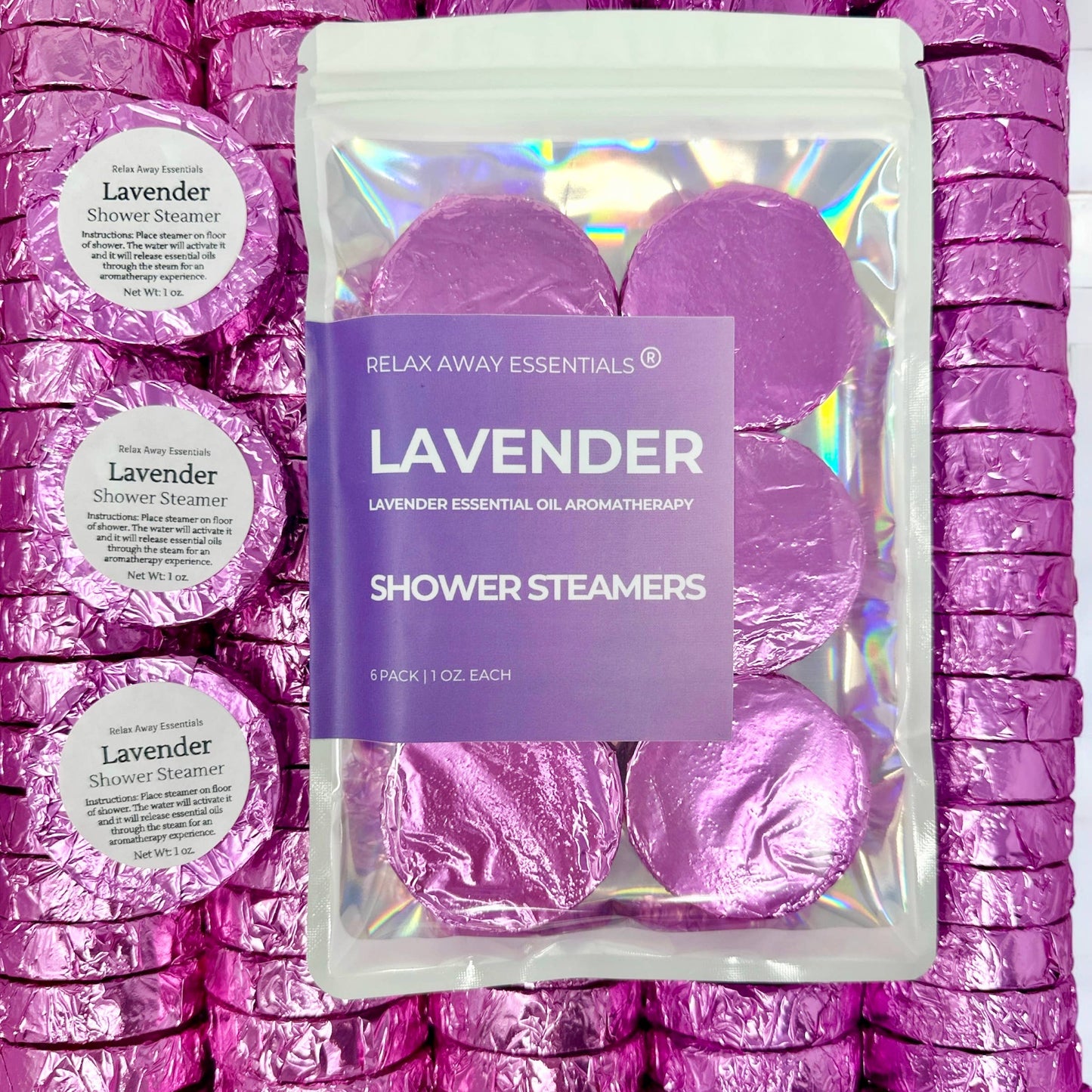 Lavender Shower Steamers 6 Pack - Made in USA