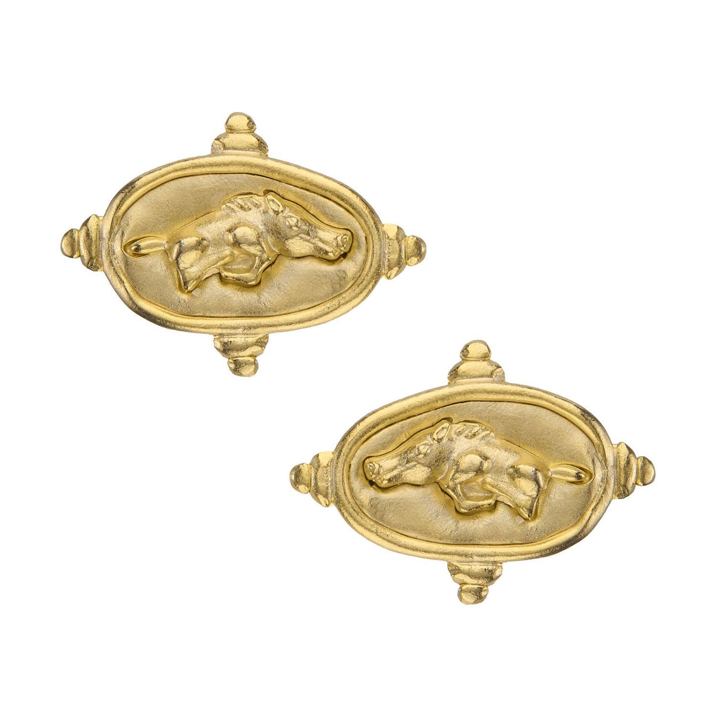 Wild Boar Intaglio Post Earrings  - Susan Shaw