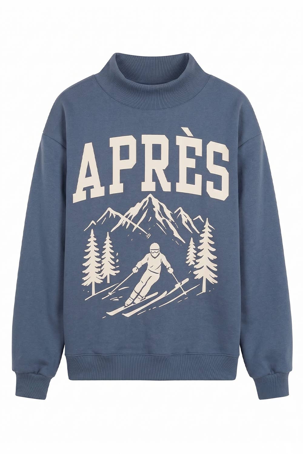 APRES | 'APRES/SKI' Reversible Mock-Neck Sweatshirt