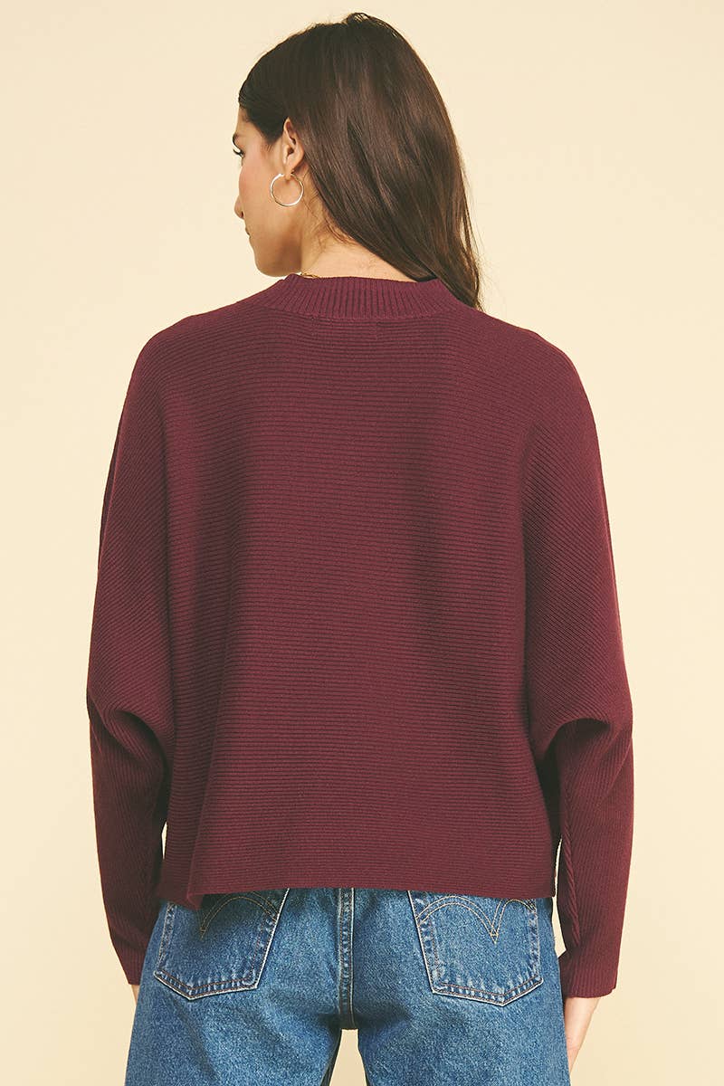 DOLMAN SLEEVES SWEATER TOP