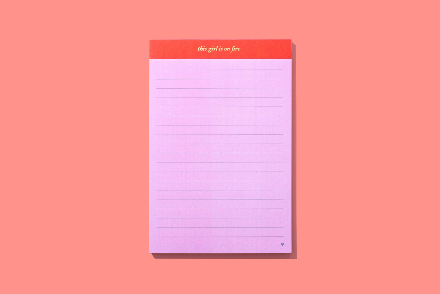 Large List Pad - "This Girl is on Fire" - 75 Sheets