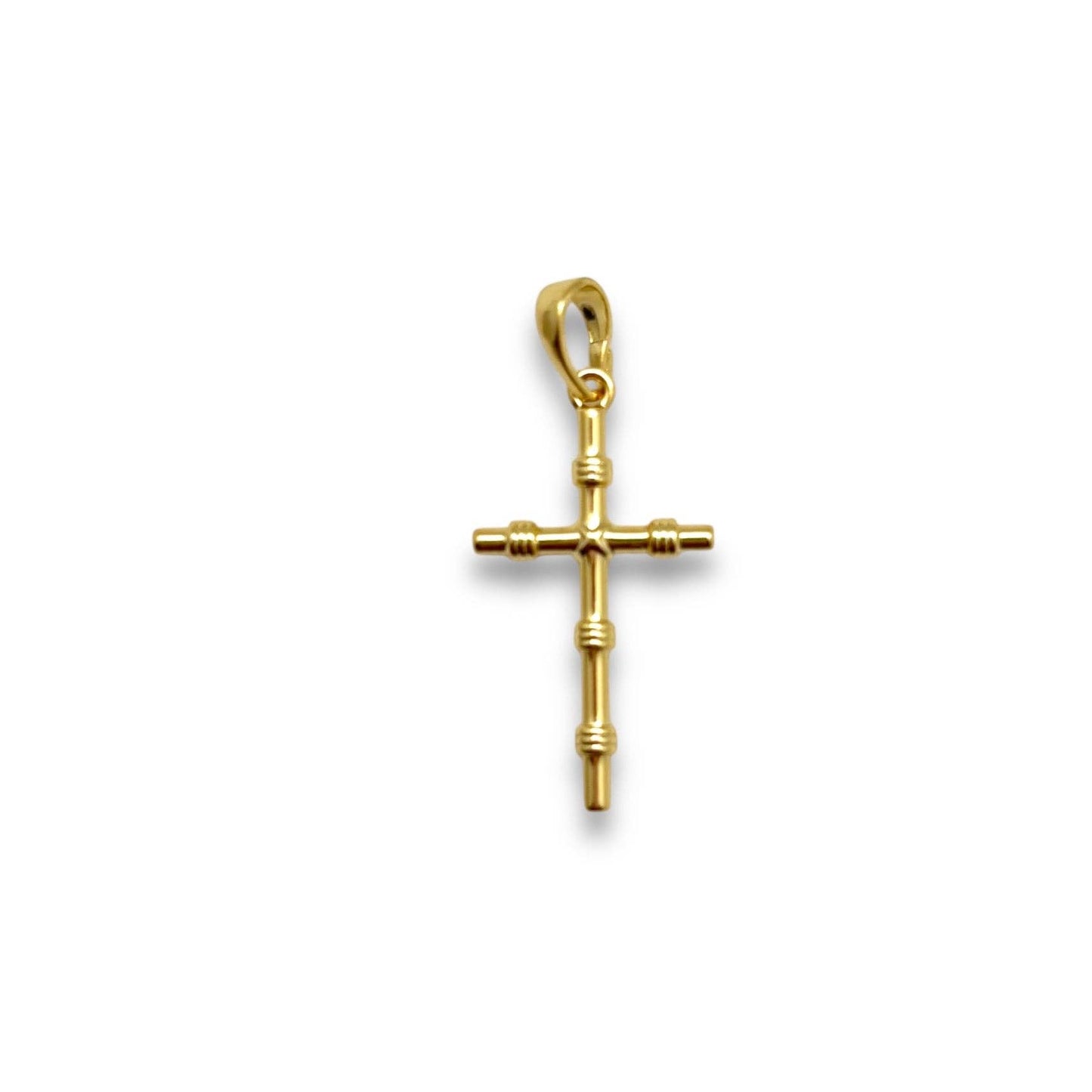Bamboo Cross Charm