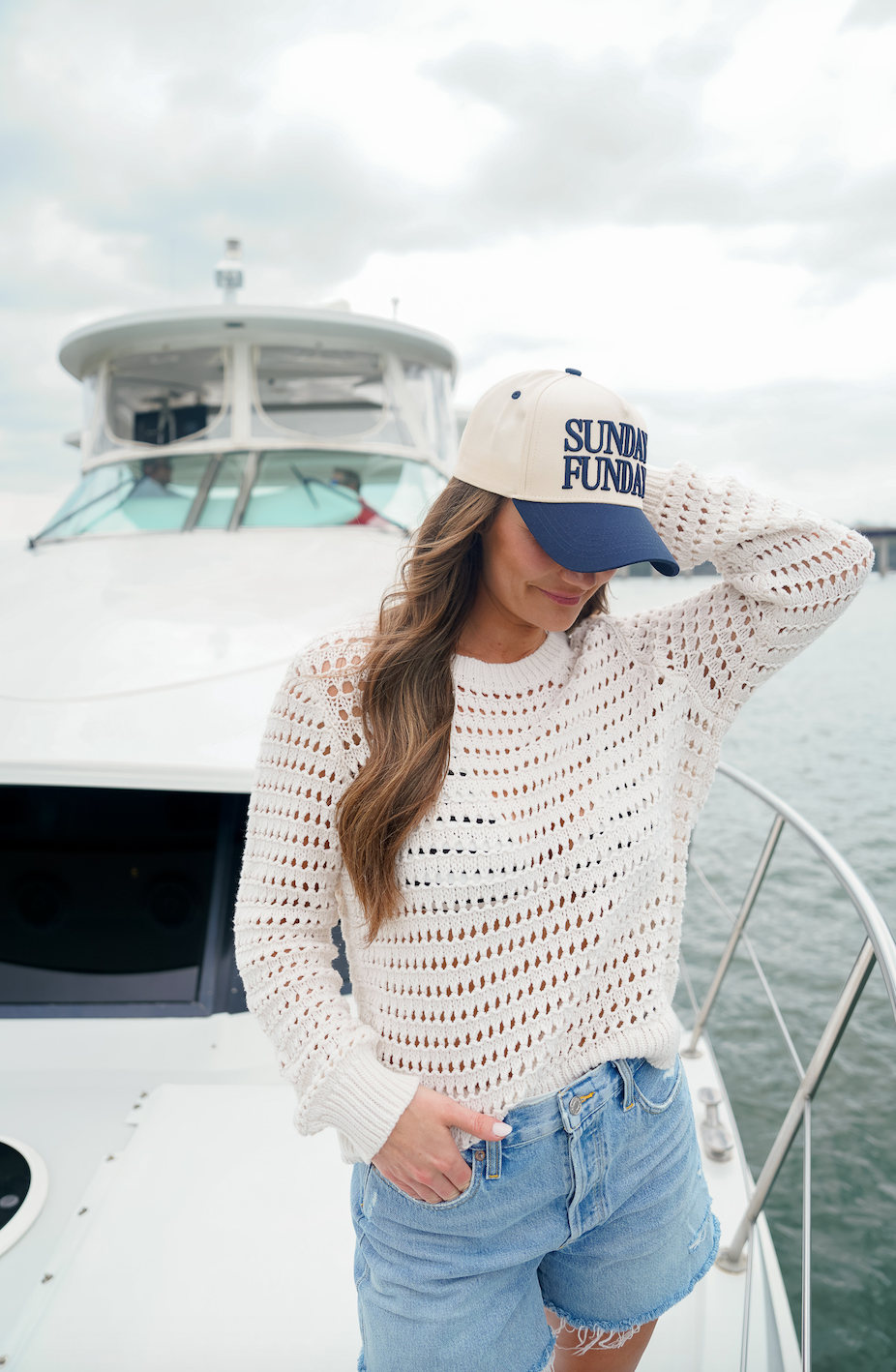Sunday Funday - Navy Vintage Trucker Hat