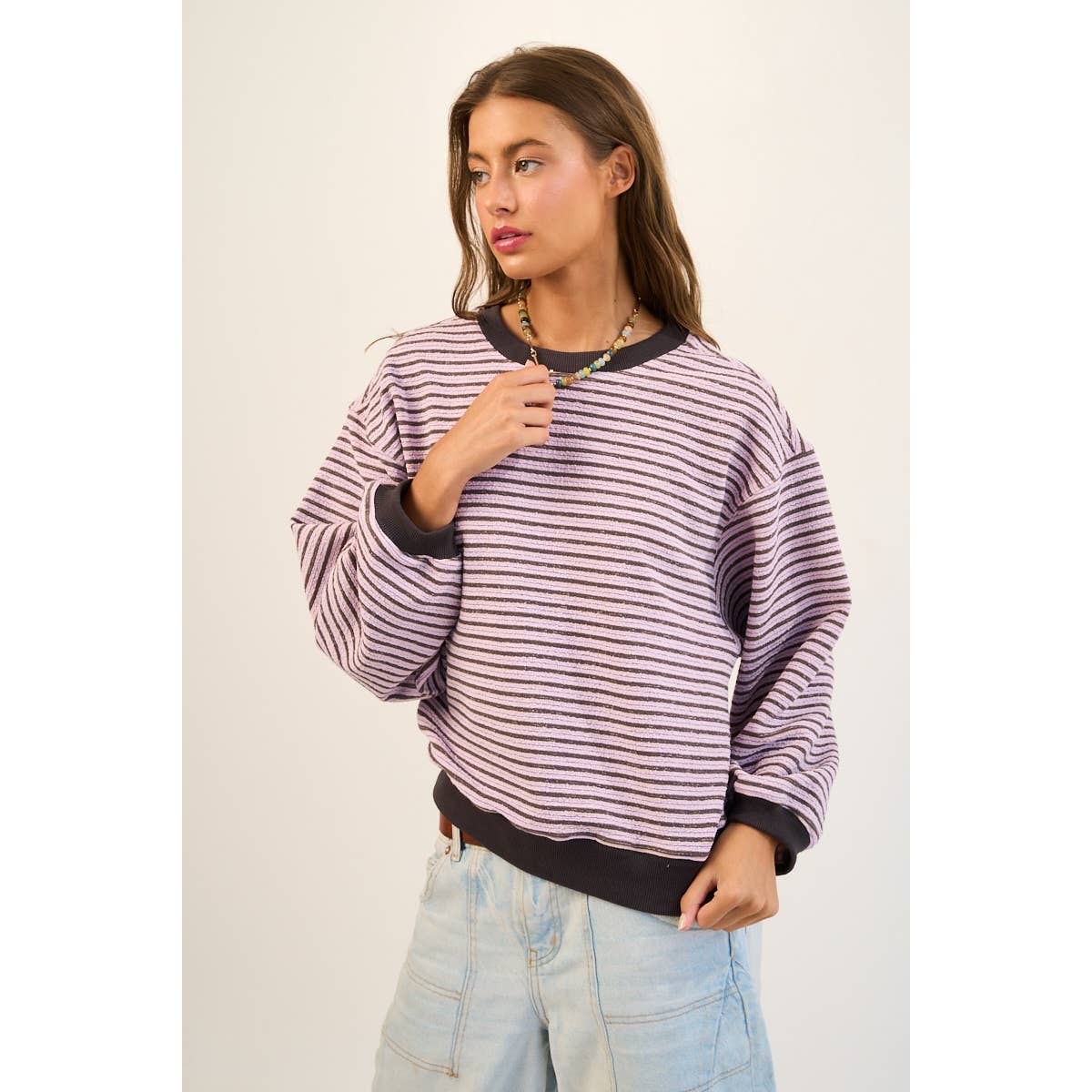 Relaxed Striped Pullover