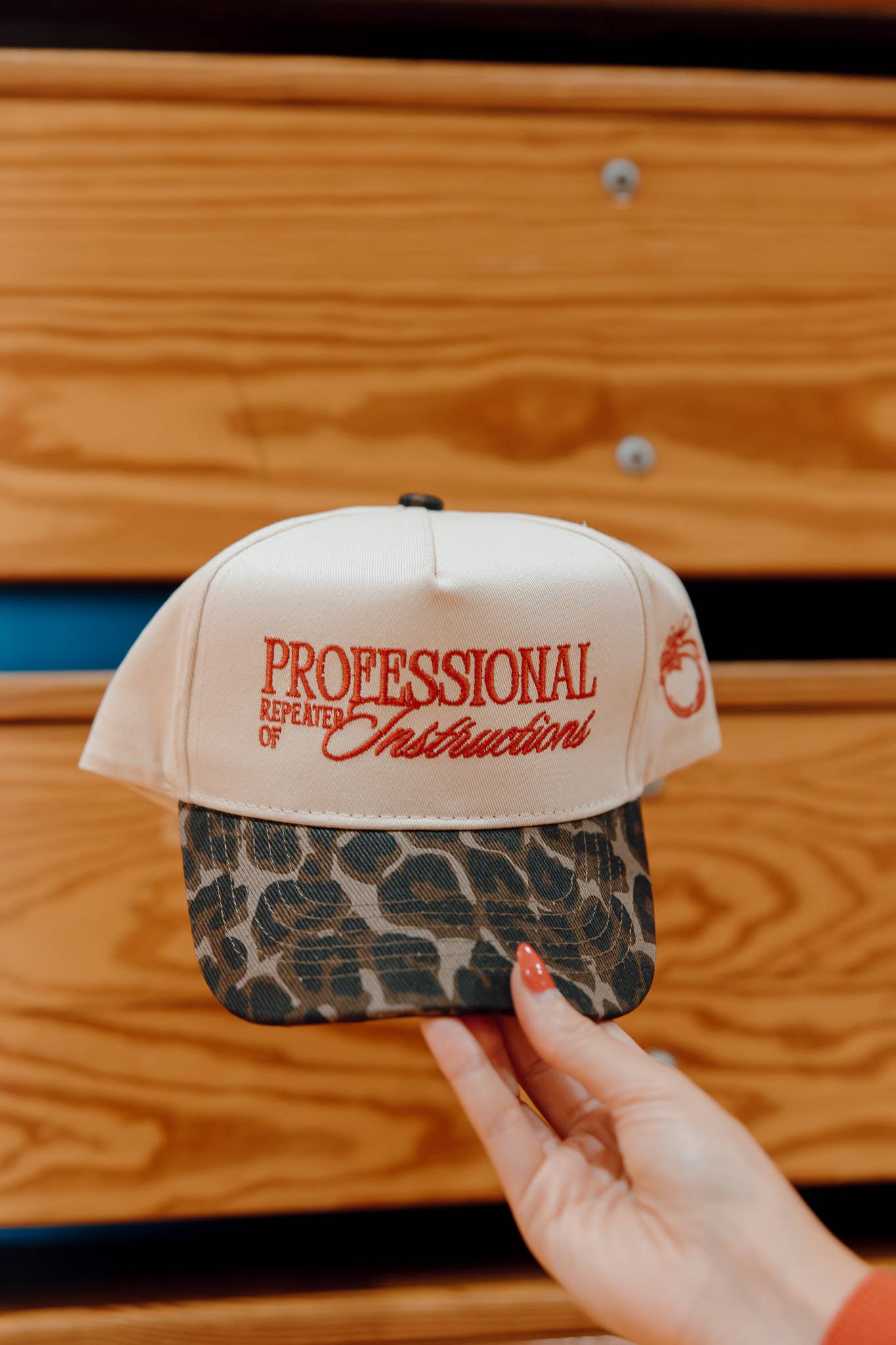 Professional Repeater of Instructions - Leopard Vintage Hat