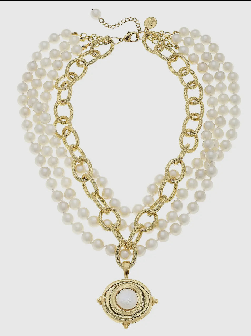 Gold Cab with Pearl Necklace - Susan Shaw