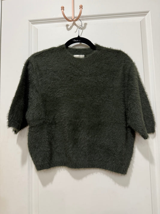 FAUX-FUR SWEATER top (2 colors)