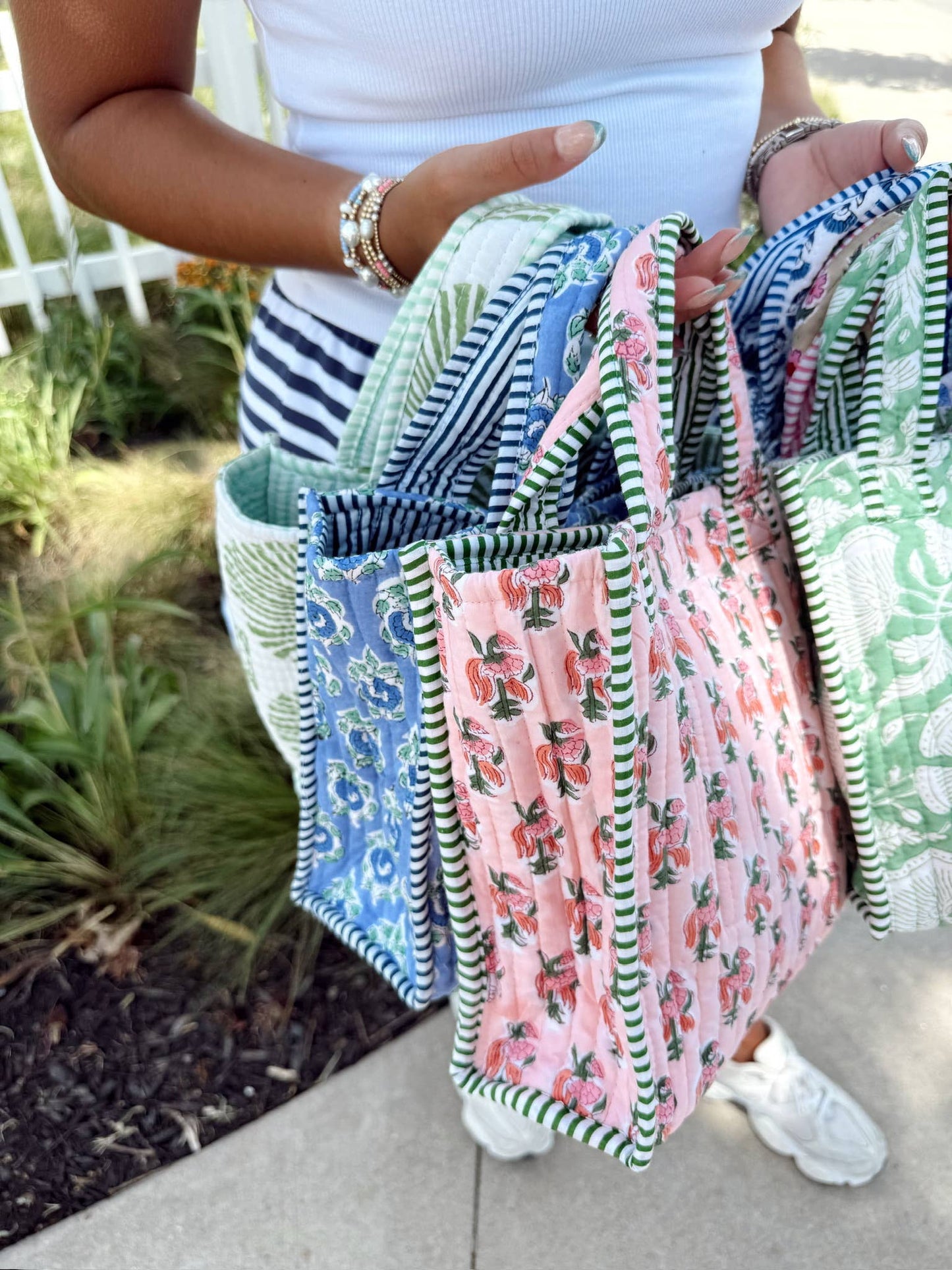 Quilted Block - Print Mini Tote Bag