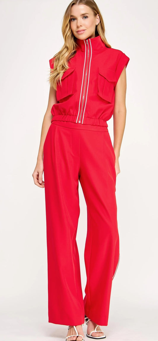 Piping Detail Pant set