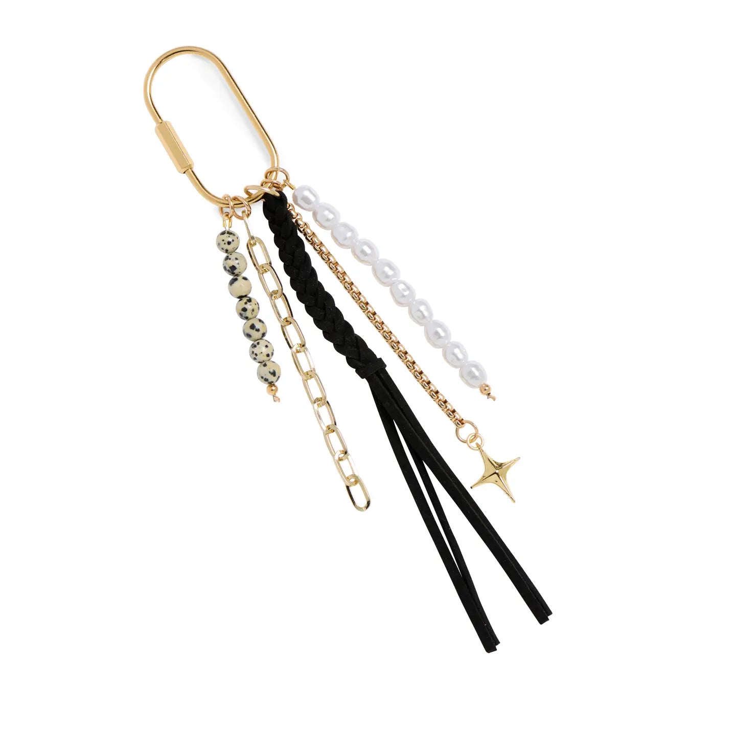 Tassel bag charm - black