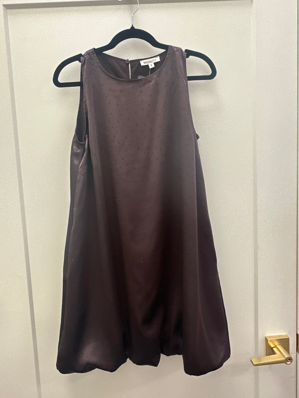 DARK PURPLE SEQUIN STONED MINI BUBBLE DRESS