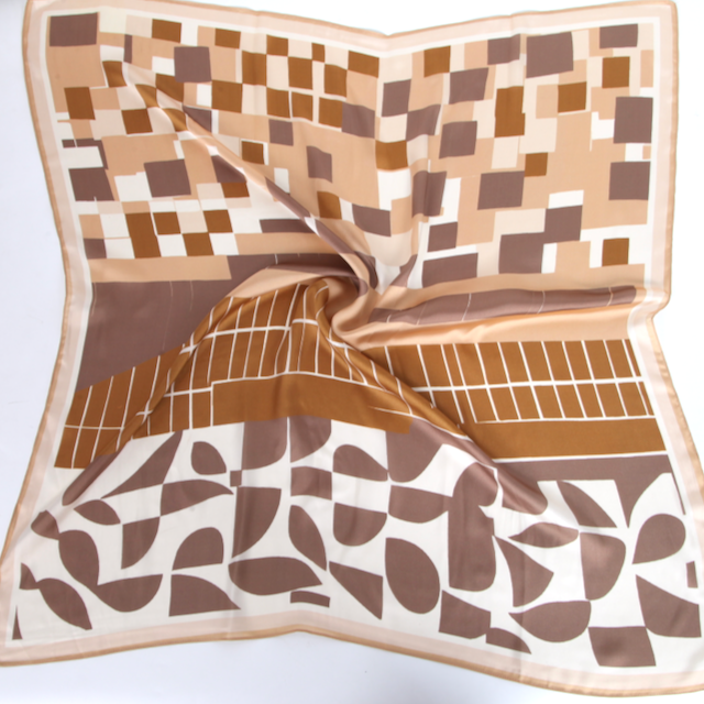 S26078 100% Polyester Lightweight Square Scarf