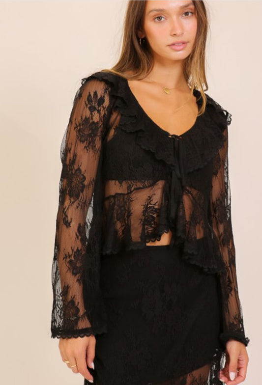 Lacey Ruffle Top