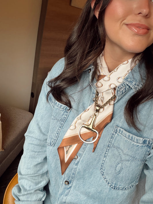 Horse bit twilly scarf