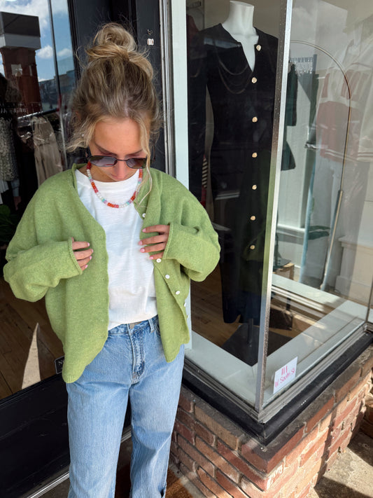 avocado cardigan