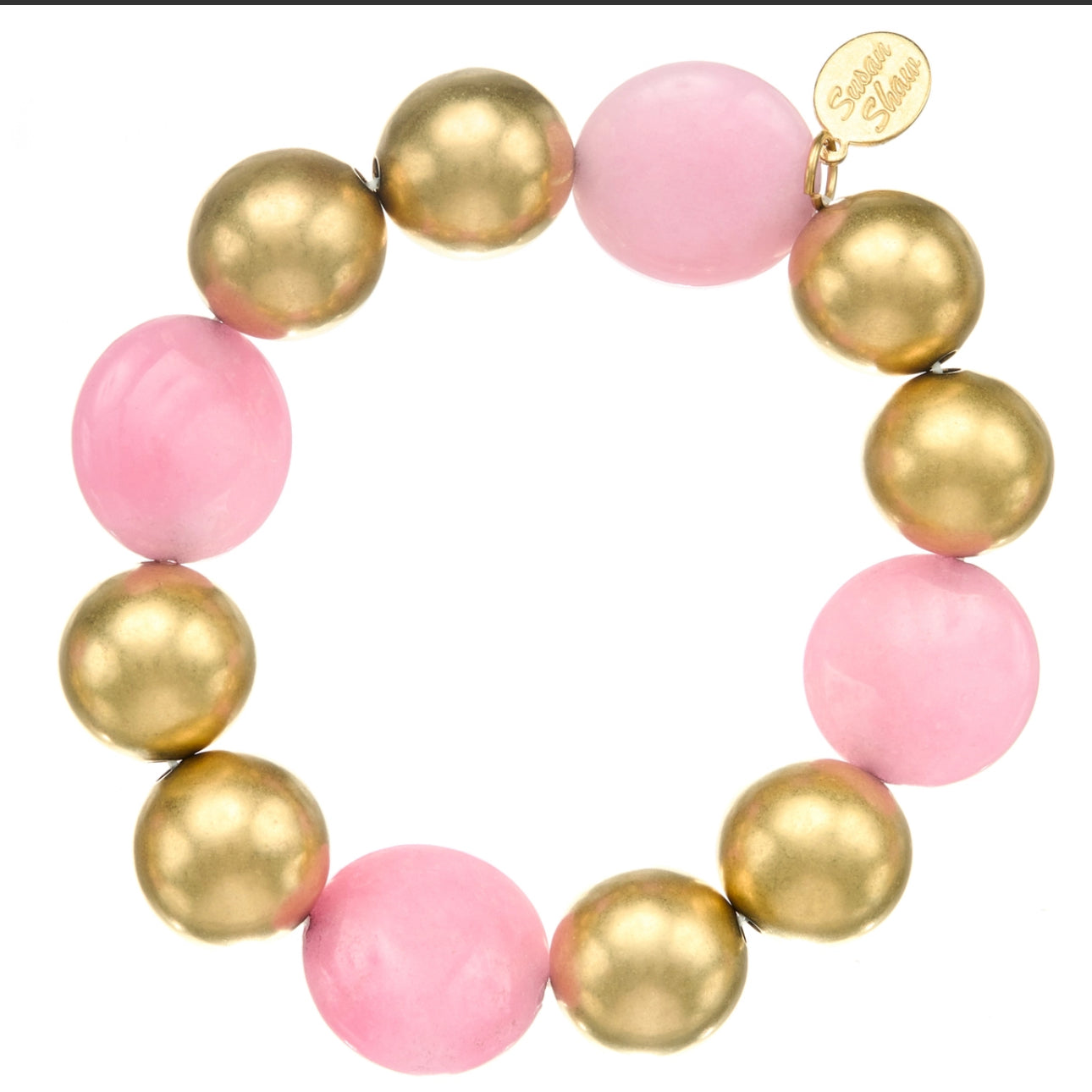 Pink Peony Margaret Stone Bracelet - Susan Shaw