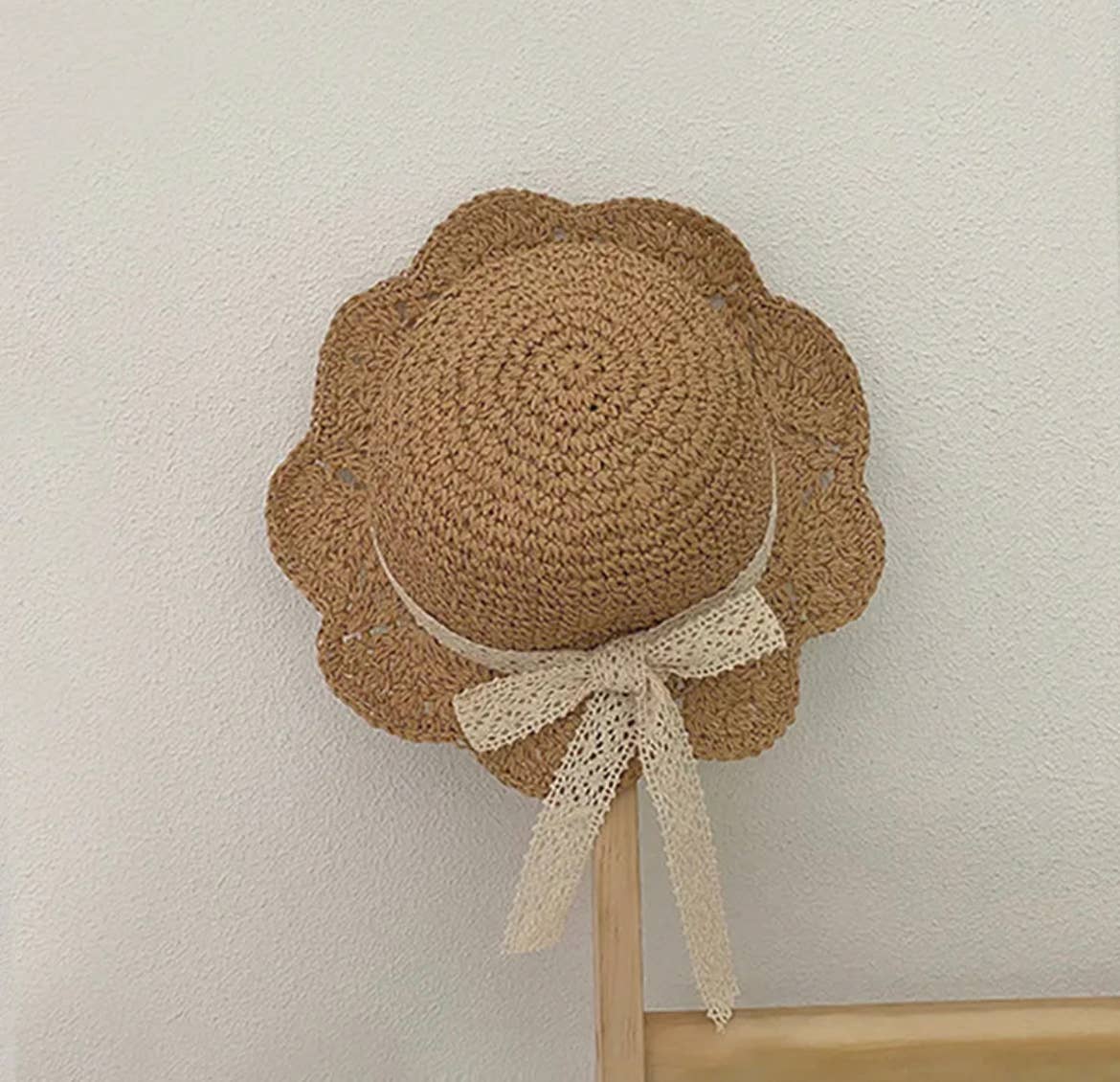 Straw Hat Baby/Toddler Sun Hat or Beach Hat