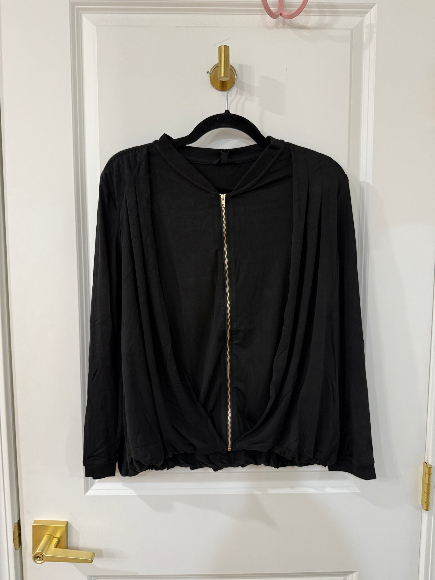 black knit top