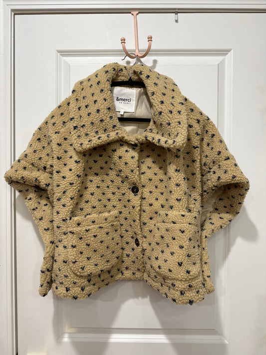 TAUPE NAVY HEART Vest