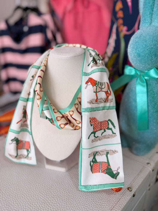 Horse twilly scarf (2) colors