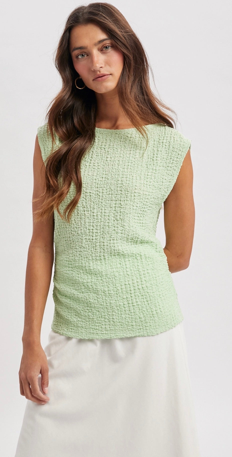 Textured Side Ruched Detail Knit (multiple colors)