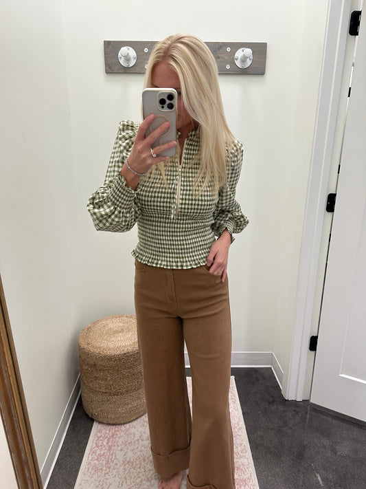 olive green mia top