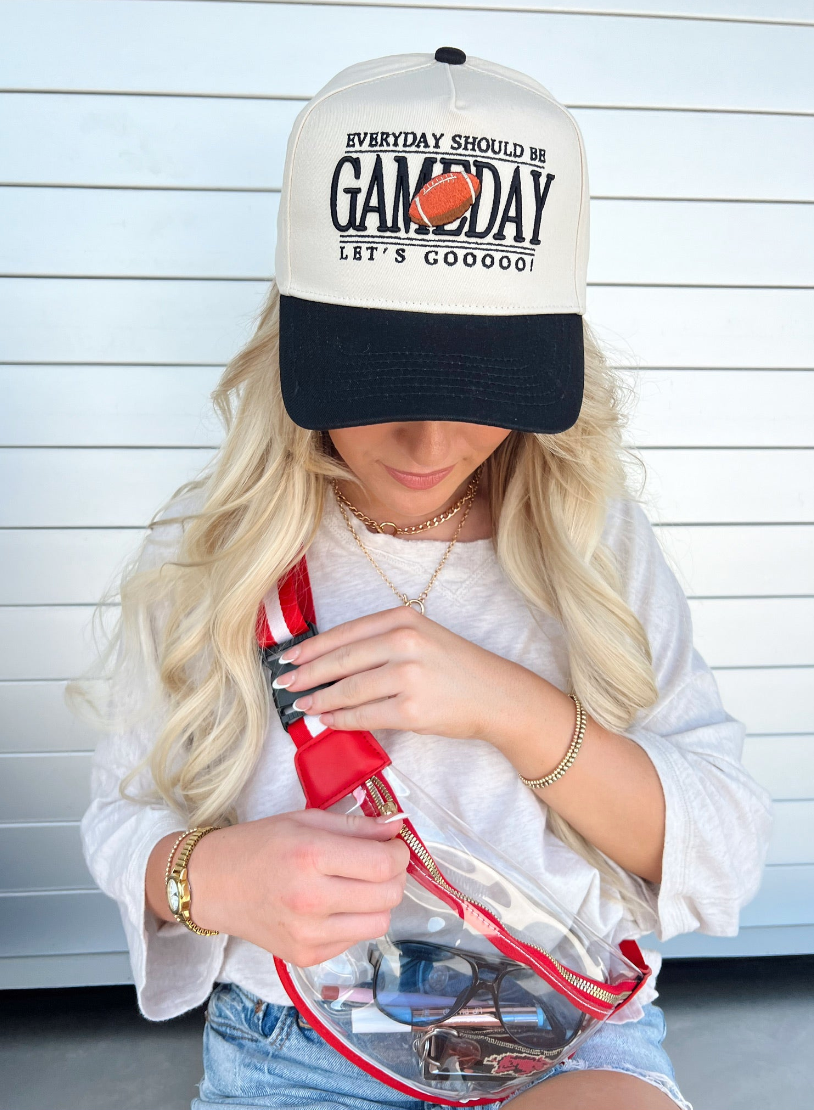 Everyday Should Be Gameday - Black Vintage Trucker Hat