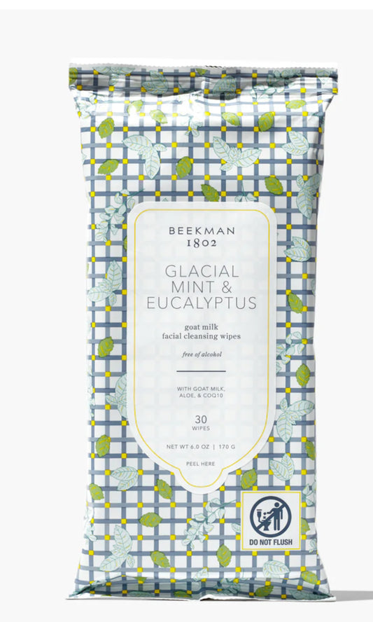 Glacial Mint & Eucalyptus
Facial Cleansing Wipes