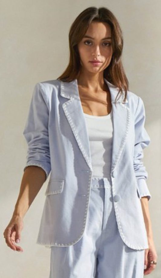 Sky Linen Blazer