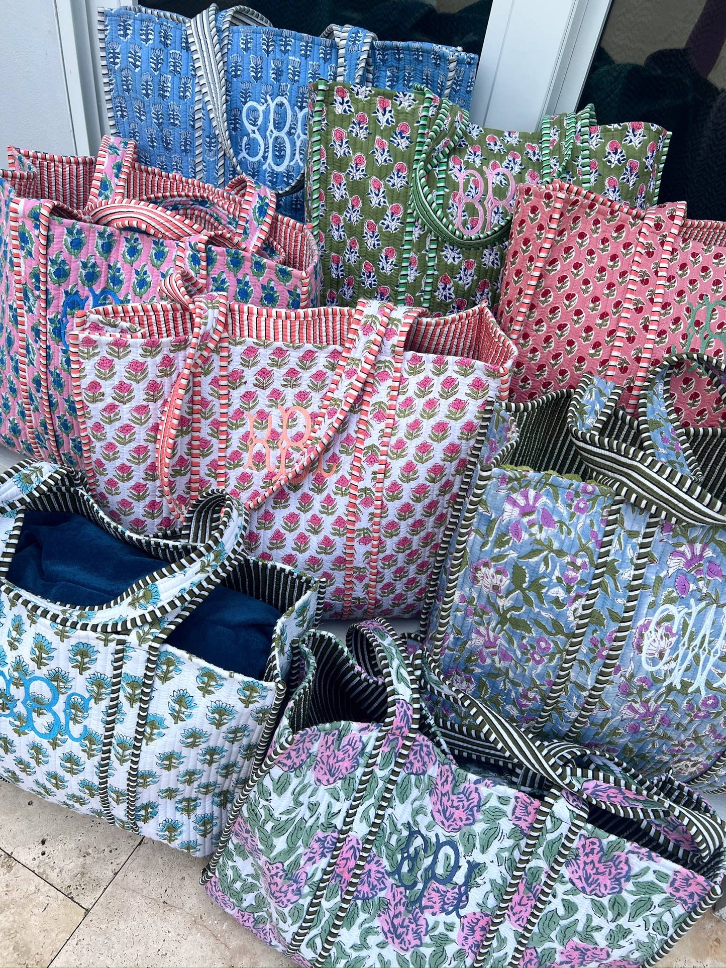 Quilted Block - Print Tote Bag