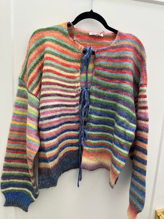 Rainbow Tie Cardi