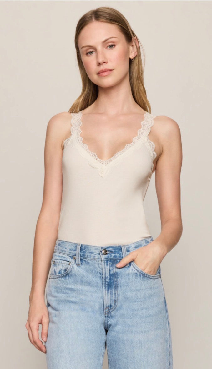 Eva Lace Tank sandstone  - Z Supply