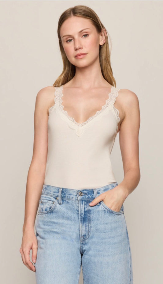 Eva Lace Tank sandstone  - Z Supply