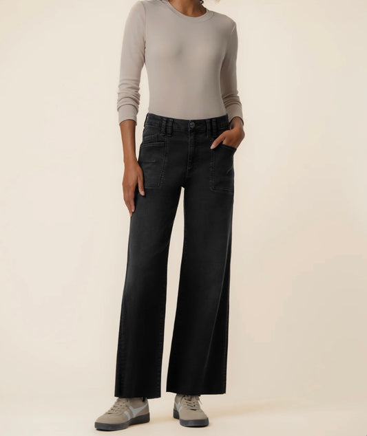 Kut - MEG HIGH RISE FAB WIDE LEG RAW HEM  POLITELY