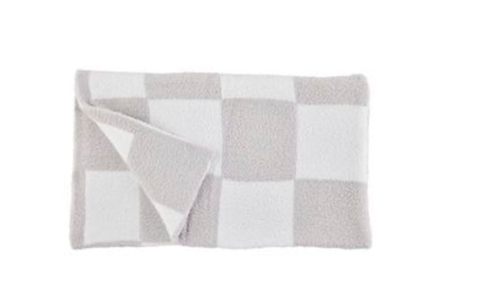 Chenille Blanket - Mudpie (Gray and Tan)