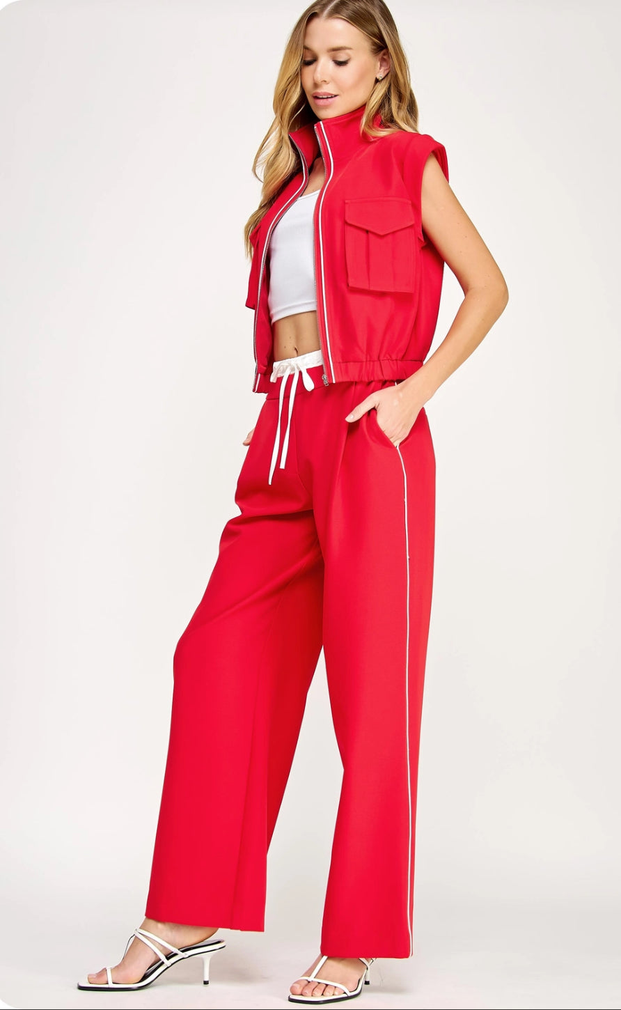 Piping Detail Pant set