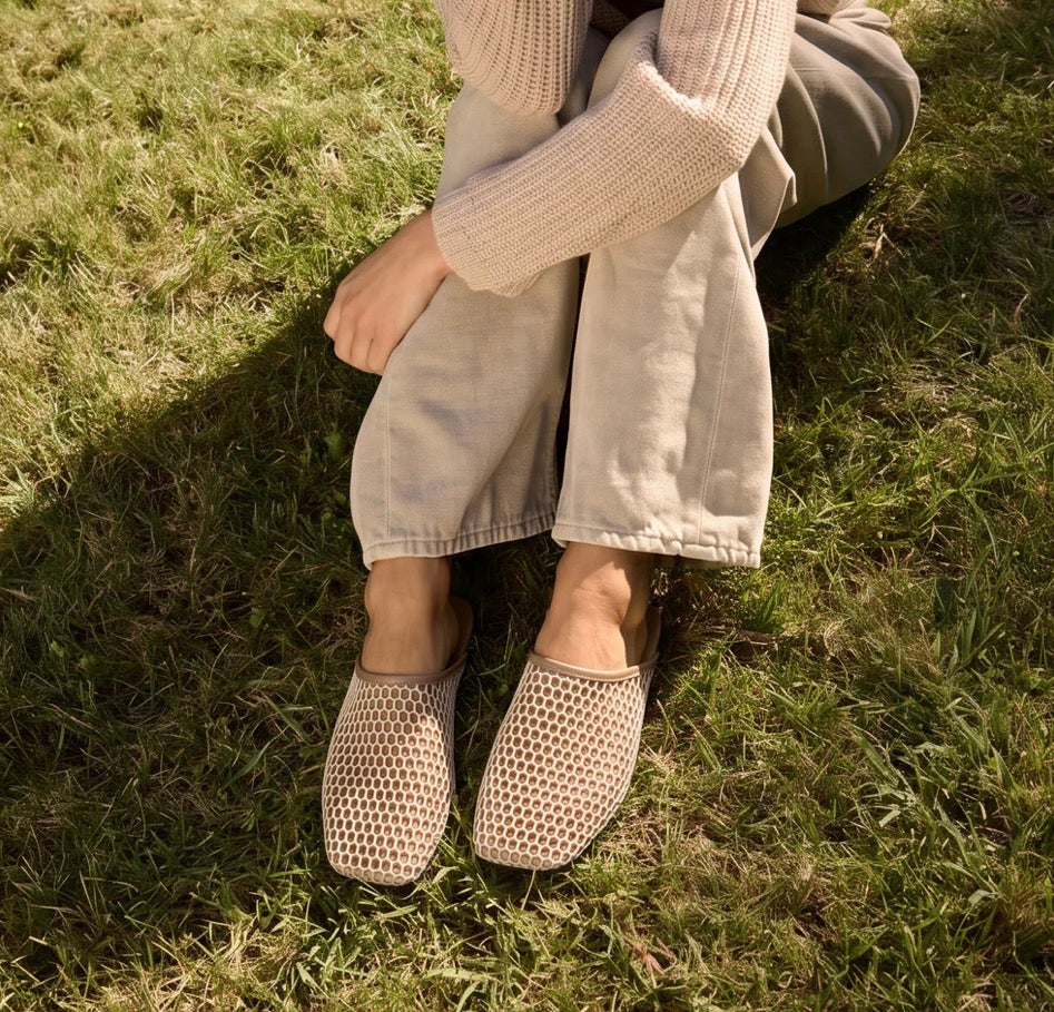 MESH BABOOSH MULE CREAM - Roam